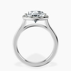 Platinum Harriet Halo 2mm Lab Diamond Ring side right image one