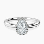 Platinum Harriet Halo 2mm Lab Diamond Ring front image