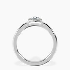 Platinum Harriet Halo 2mm Lab Diamond Ring side right image one