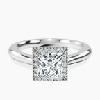 Platinum Harriet Halo 2mm Lab Diamond Ring front image