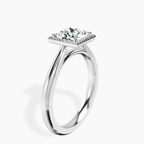Platinum Harriet Halo 2mm Lab Diamond Ring standing product image one