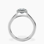 Platinum Harriet Halo 2mm Lab Diamond Ring side right image one