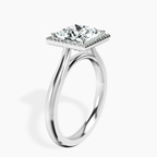 Platinum Harriet Halo 2mm Lab Diamond Ring standing product image one