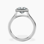 Platinum Harriet Halo 2mm Lab Diamond Ring side right image one