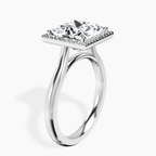 Platinum Harriet Halo 2mm Lab Diamond Ring standing product image one