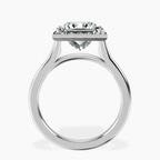 Platinum Harriet Halo 2mm Lab Diamond Ring side right image one