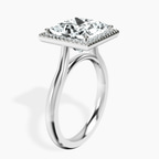 Platinum Harriet Halo 2mm Lab Diamond Ring standing product image one