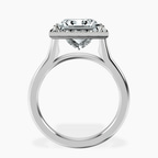 Platinum Harriet Halo 2mm Lab Diamond Ring side right image one