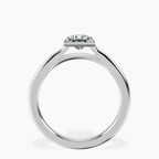 Platinum Harriet Halo 2mm Lab Diamond Ring side right image one