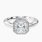 Platinum Harriet Halo 2mm Lab Diamond Ring front image