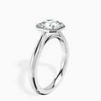 Platinum Harriet Halo 2mm Lab Diamond Ring standing product image one