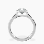 Platinum Harriet Halo 2mm Lab Diamond Ring side right image one