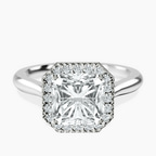 Platinum Harriet Halo 2mm Lab Diamond Ring front image