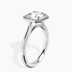 Platinum Harriet Halo 2mm Lab Diamond Ring standing product image one
