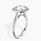 18kt White Gold Harriet Halo 2mm Lab Diamond Ring standing product image one