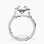 18kt White Gold Harriet Halo 2mm Lab Diamond Ring side right image one