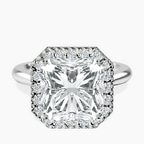 Platinum Harriet Halo 2mm Lab Diamond Ring front image