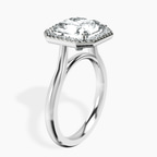 Platinum Harriet Halo 2mm Lab Diamond Ring standing product image one
