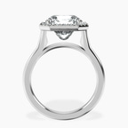 Platinum Harriet Halo 2mm Lab Diamond Ring side right image one
