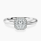 Platinum Harriet Halo 2mm Lab Diamond Ring front image