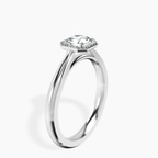 Platinum Harriet Halo 2mm Lab Diamond Ring standing product image one