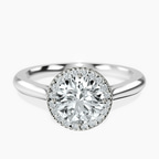 Platinum Harriet Halo 2mm Lab Diamond Ring front image