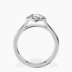 Platinum Harriet Halo 2mm Lab Diamond Ring side right image one