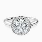 9ct White Gold Harriet Halo 2mm Lab Diamond Ring front image