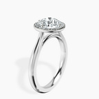 9ct White Gold Harriet Halo 2mm Lab Diamond Ring standing product image one