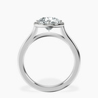 9ct White Gold Harriet Halo 2mm Lab Diamond Ring side right image one