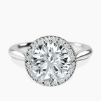 Platinum Harriet Halo 2mm Lab Diamond Ring front image