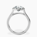 Platinum Harriet Halo 2mm Lab Diamond Ring side right image one