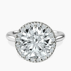 Platinum Harriet Halo 2mm Lab Diamond Ring front image