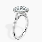 Platinum Harriet Halo 2mm Lab Diamond Ring standing product image one