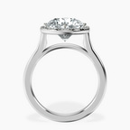 Platinum Harriet Halo 2mm Lab Diamond Ring side right image one