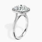Platinum Harriet Halo 2mm Lab Diamond Ring standing product image one