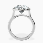 Platinum Harriet Halo 2mm Lab Diamond Ring side right image one