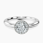 Platinum Harriet Halo 2mm Lab Diamond Ring front image