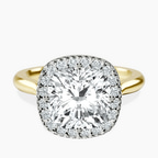14kt Yellow Gold Harriet Halo 2mm Lab Diamond Ring front image