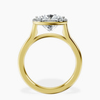 14kt Yellow Gold Harriet Halo 2mm Lab Diamond Ring side right image one