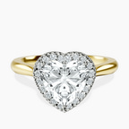 14kt Yellow Gold Harriet Halo 2mm Lab Diamond Ring front image