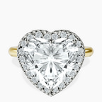 14kt Yellow Gold Harriet Halo 2mm Lab Diamond Ring front image