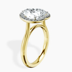 14kt Yellow Gold Harriet Halo 2mm Lab Diamond Ring standing product image one