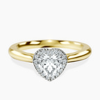 14kt Yellow Gold Harriet Halo 2mm Lab Diamond Ring front image