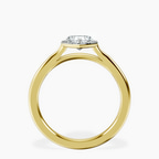 14kt Yellow Gold Harriet Halo 2mm Lab Diamond Ring side right image one