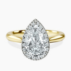 14kt Yellow Gold Harriet Halo 2mm Lab Diamond Ring front image