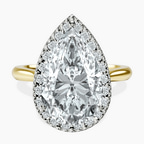 14kt Yellow Gold Harriet Halo 2mm Lab Diamond Ring front image