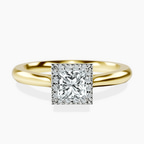 14kt Yellow Gold Harriet Halo 2mm Lab Diamond Ring front image
