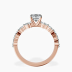 1.38 ct. emerald Edna Ring in 14kt rose gold side right image one