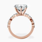 18kt Rose Gold Edna Side Stone Lab Diamond Ring side right image one